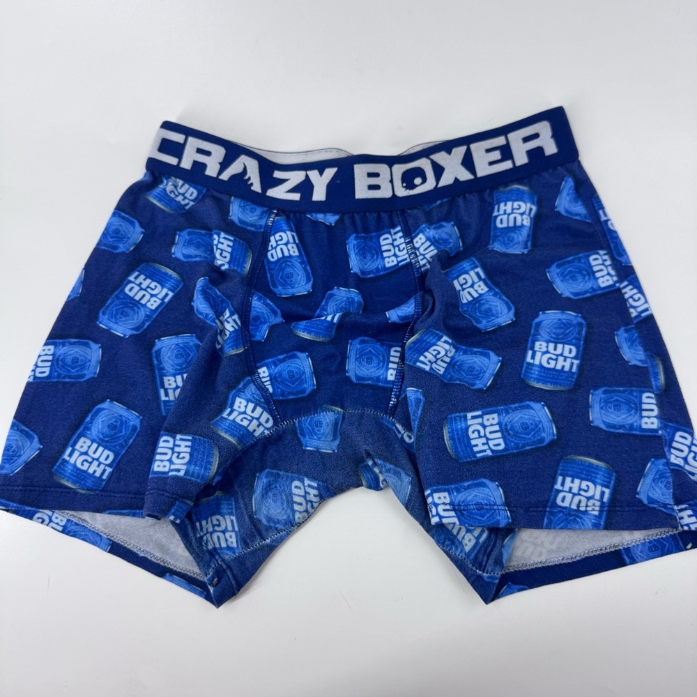 Crazy Boxer Blue Boxer Briefs by Bud Light‎